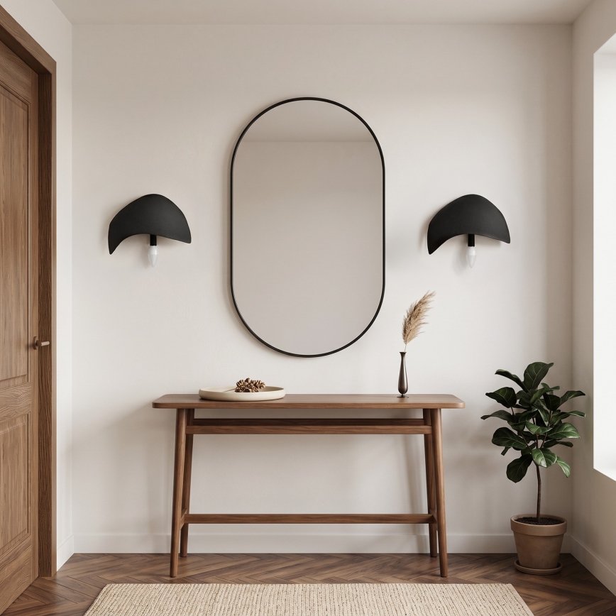 Brilagi - Lot de 2 appliques murales WABI SABI 1xE14/40W/230V noires