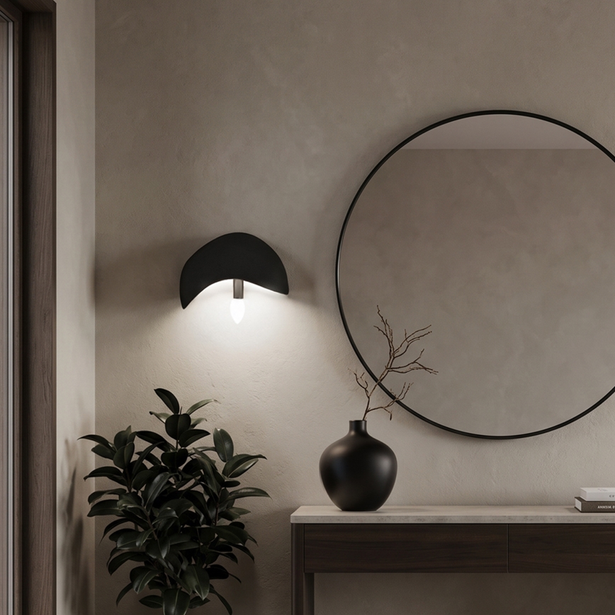 Brilagi - Lot de 2 appliques murales WABI SABI 1xE14/40W/230V noires