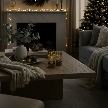 Brilagi - LOT DE 2 décorations de Noël LED, alimentation 3xAA + 2xAA