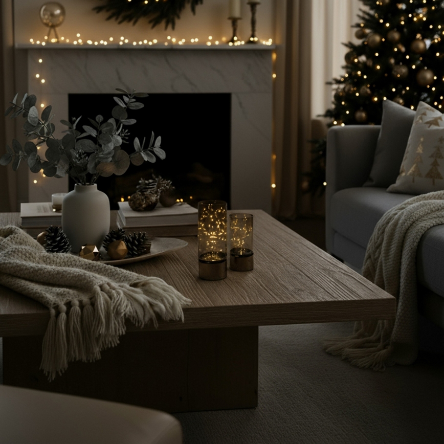 Brilagi - LOT DE 2 décorations de Noël LED, alimentation 3xAA + 2xAA