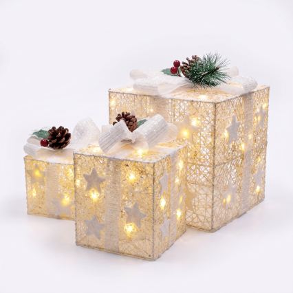 BRILAGI - Lot de 3 décorations de Noël d'extérieur LED/230V IP44 – idées cadeaux