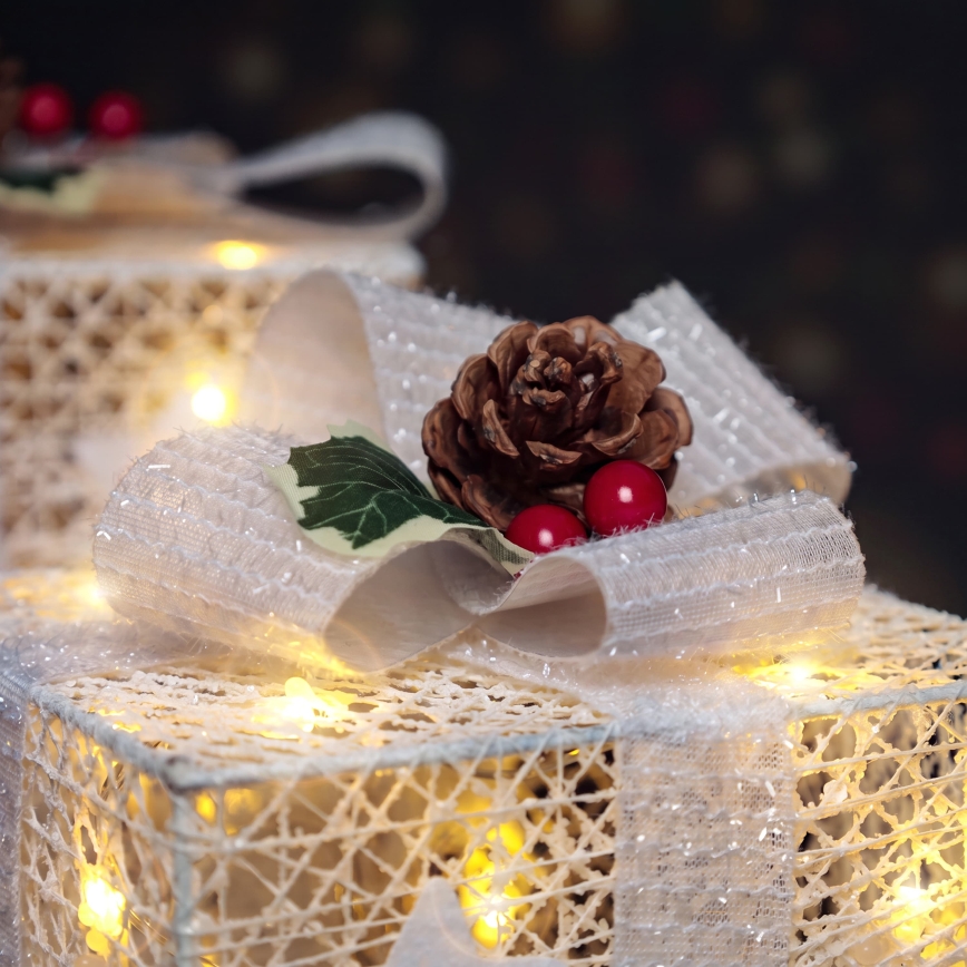 BRILAGI - Lot de 3 décorations de Noël d'extérieur LED/230V IP44 – idées cadeaux