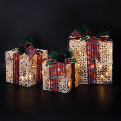 Brilagi - LOT DE 3 DÉCORATIONS DE NOËL EXTÉRIEURES LED 230 V IP44 — CADEAUX