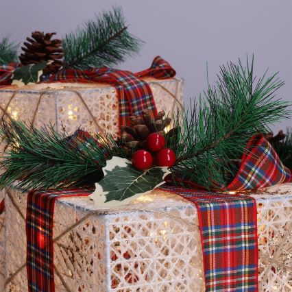 Brilagi - LOT DE 3 DÉCORATIONS DE NOËL EXTÉRIEURES LED 230 V IP44 — CADEAUX