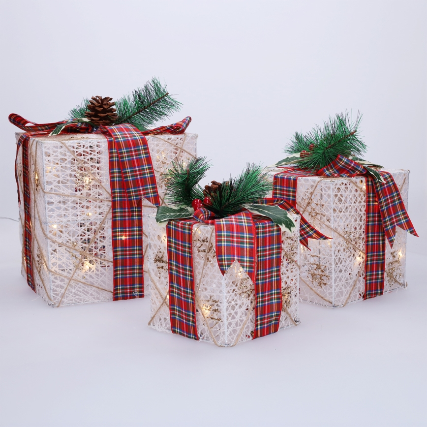 Brilagi - LOT DE 3 DÉCORATIONS DE NOËL EXTÉRIEURES LED 230 V IP44 — CADEAUX