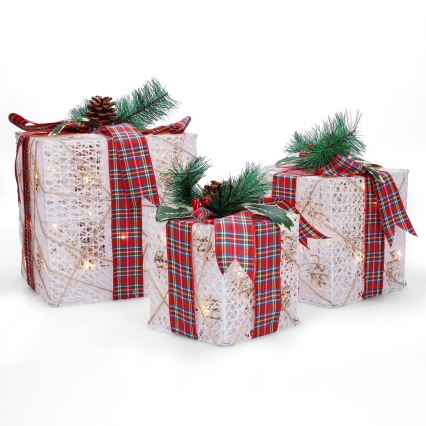 Brilagi - LOT DE 3 DÉCORATIONS DE NOËL EXTÉRIEURES LED 230 V IP44 — CADEAUX