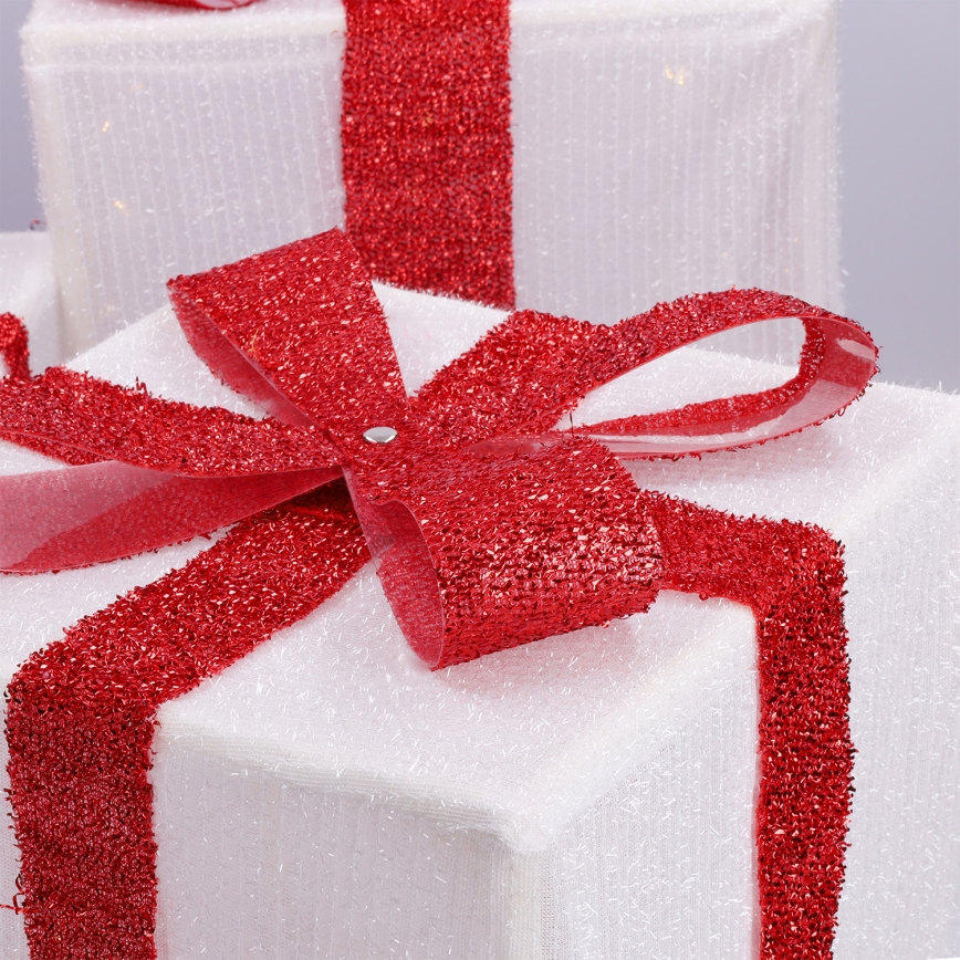 Brilagi - Lot de 3 décorations de Noël LED d'extérieur LED/2,6W/3xAA IP44 cadeaux