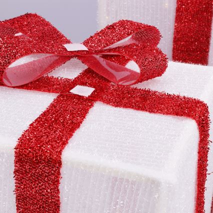 Brilagi - Lot de 3 décorations de Noël LED d'extérieur LED/2,6W/3xAA IP44 cadeaux