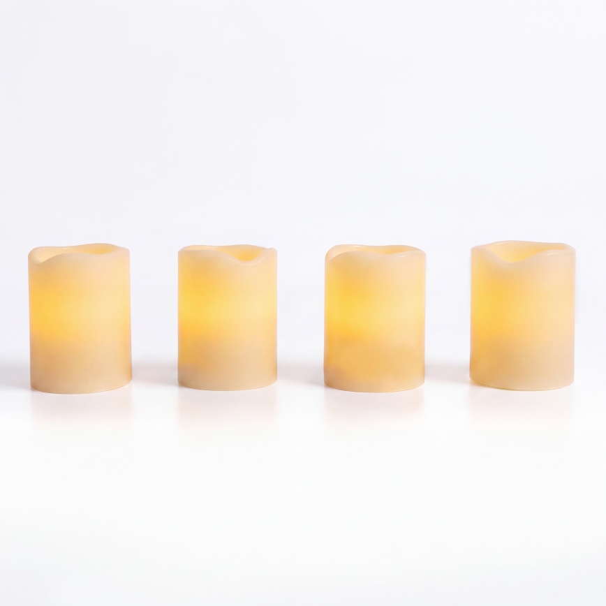 BRILAGI - Lot de 4 bougies LED/1xCR2032 crème
