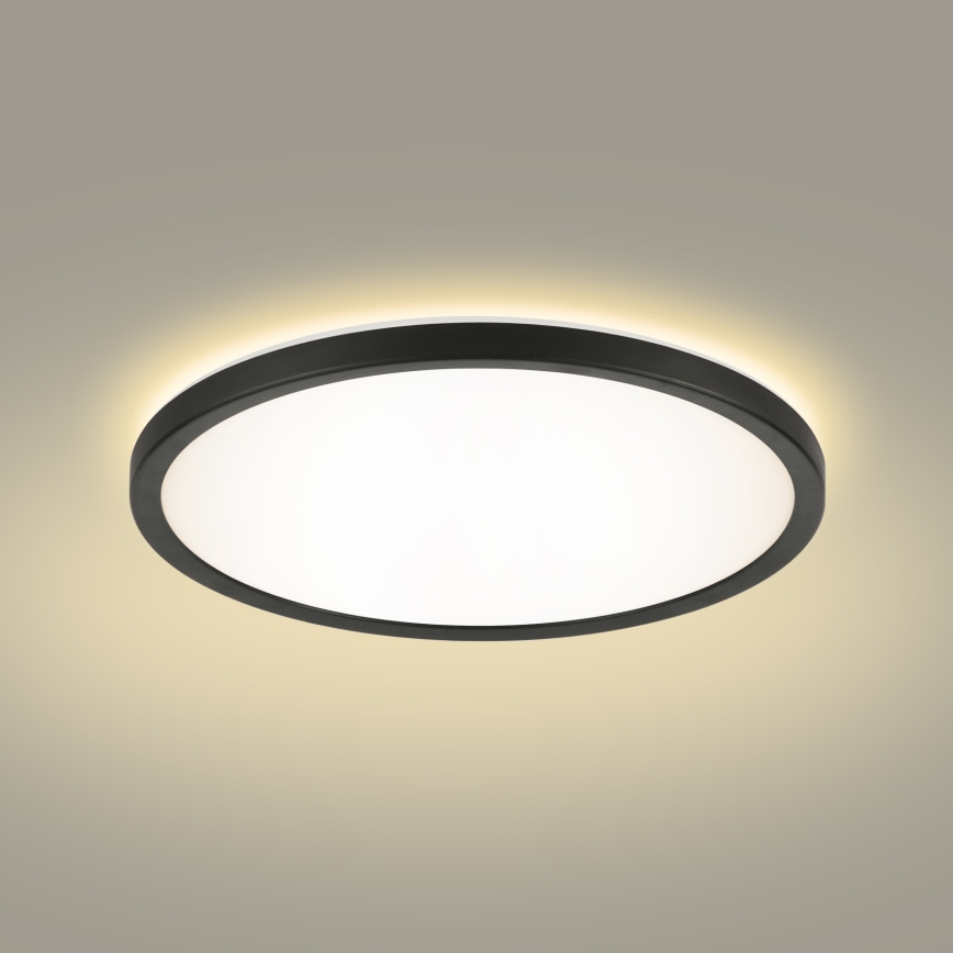 Brilagi - Luminaire à intensité variable avec détecteur de mouvement et de crépuscule ULTRA SLIM LED/18W/230V d. 30 cm + Télécommande
