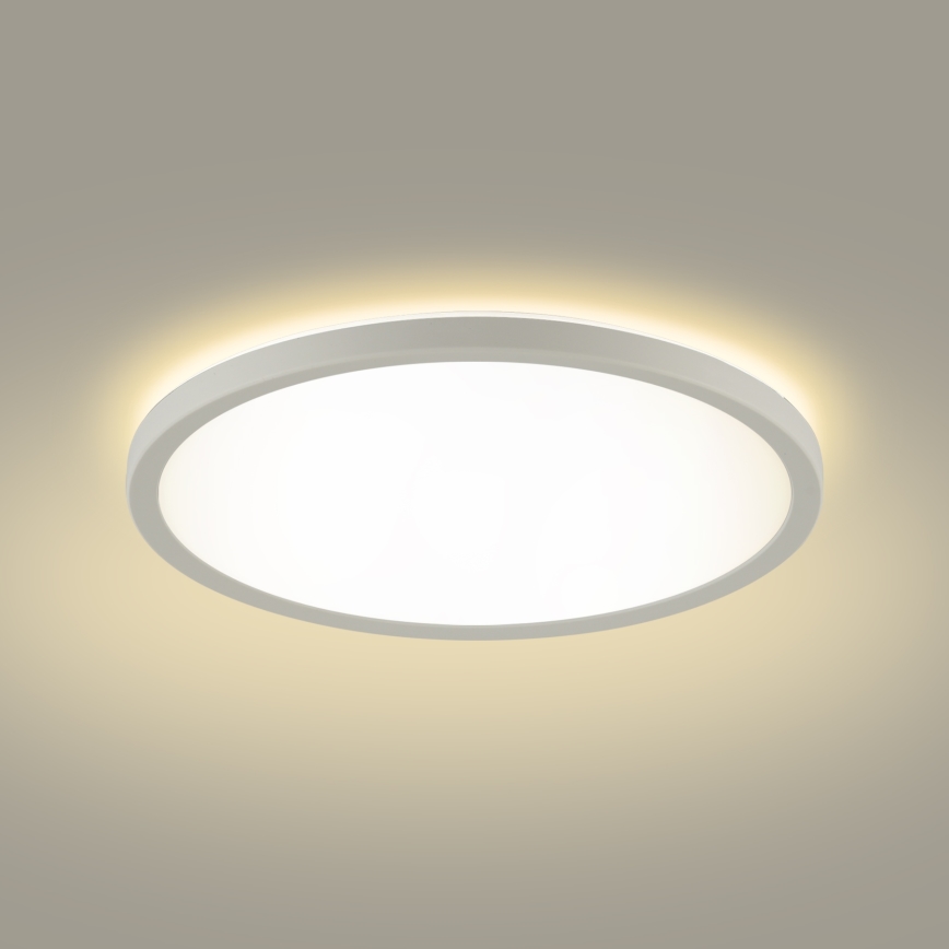 Brilagi - Luminaire à intensité variable avec détecteur de mouvement et de crépuscule ULTRA SLIM LED/18W/230V d. 30 cm + Télécommande