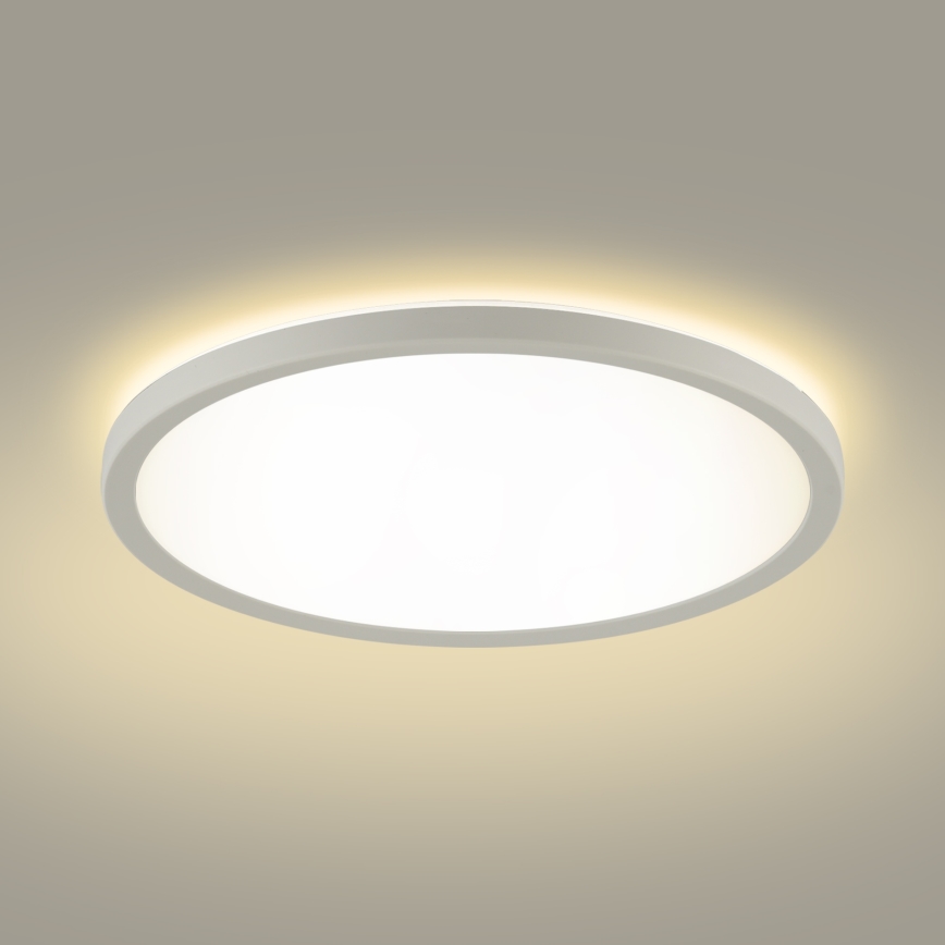 Brilagi - Luminaire à intensité variable avec détecteur de mouvement et de crépuscule ULTRA SLIM LED/24W/230V d. 42 cm + Télécommande