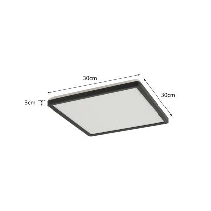 Brilagi - Luminaire à intensité variable avec détecteur de mouvement et de crépuscule ULTRA SLIM LED/18W/230V 30x30 cm + Télécommande