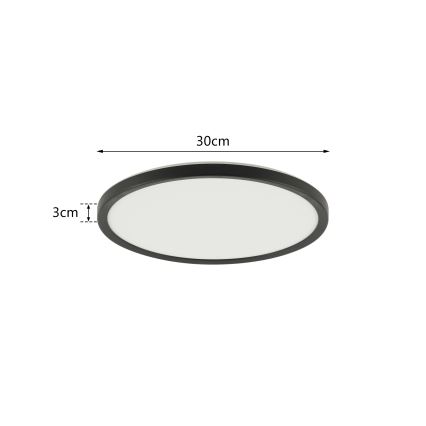 Brilagi - Luminaire à intensité variable avec détecteur de mouvement et de crépuscule ULTRA SLIM LED/18W/230V d. 30 cm + Télécommande