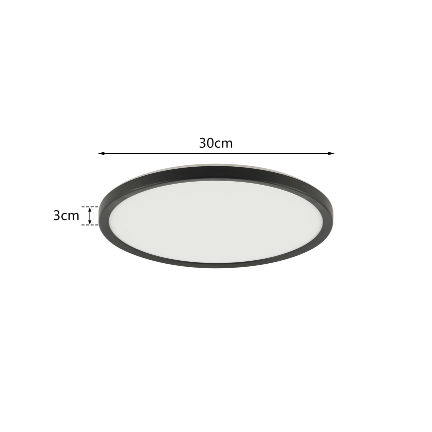 Brilagi - Luminaire à intensité variable avec détecteur de mouvement et de crépuscule ULTRA SLIM LED/18W/230V d. 30 cm + Télécommande
