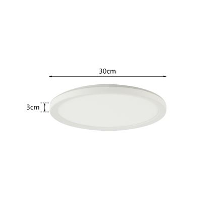Brilagi - Luminaire à intensité variable avec détecteur de mouvement et de crépuscule ULTRA SLIM LED/18W/230V d. 30 cm + Télécommande