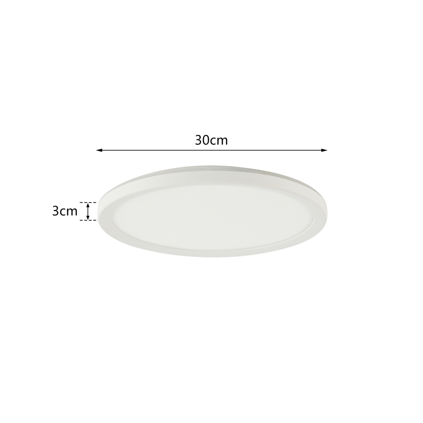 Brilagi - Luminaire à intensité variable avec détecteur de mouvement et de crépuscule ULTRA SLIM LED/18W/230V d. 30 cm + Télécommande