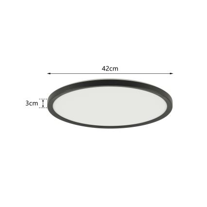 Brilagi - Luminaire à intensité variable avec détecteur senzorem pohybu et soumraku ULTRA SLIM LED/24W/230V d. 42 cm + Télécommande