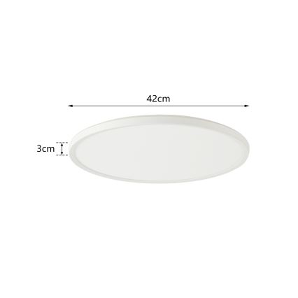 Brilagi - Luminaire à intensité variable avec détecteur de mouvement et de crépuscule ULTRA SLIM LED/24W/230V d. 42 cm + Télécommande