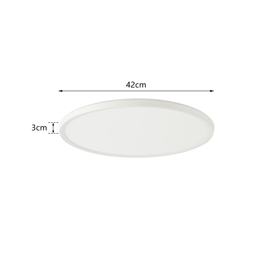 Brilagi - Luminaire à intensité variable avec détecteur de mouvement et de crépuscule ULTRA SLIM LED/24W/230V d. 42 cm + Télécommande