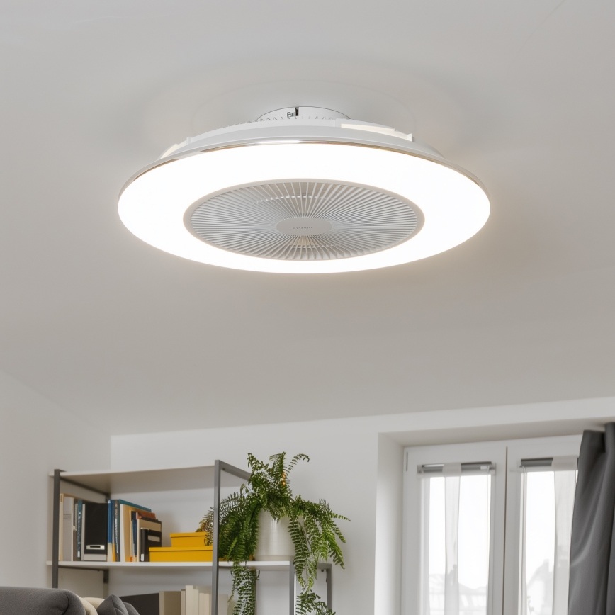 Brilagi - Luminaire à intensité variable avec ventilateur AURA LED/38W/230V 3000-6000K blanc + télécommande