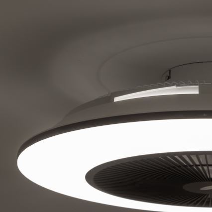 Brilagi - Luminaire à intensité variable avec ventilateur AURA LED/38W/230V 3000-6000K noir + télécommande