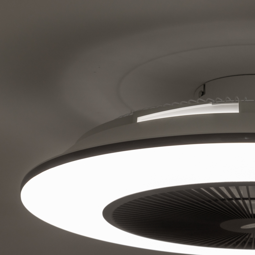 Brilagi - Luminaire à intensité variable avec ventilateur AURA LED/38W/230V 3000-6000K noir + télécommande