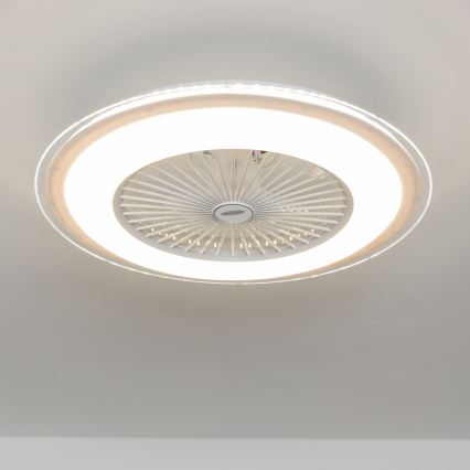 Brilagi - Luminaire à intensité variable avec ventilateur RONDA LED/48W/230V 3000-6000K blanc + télécommande