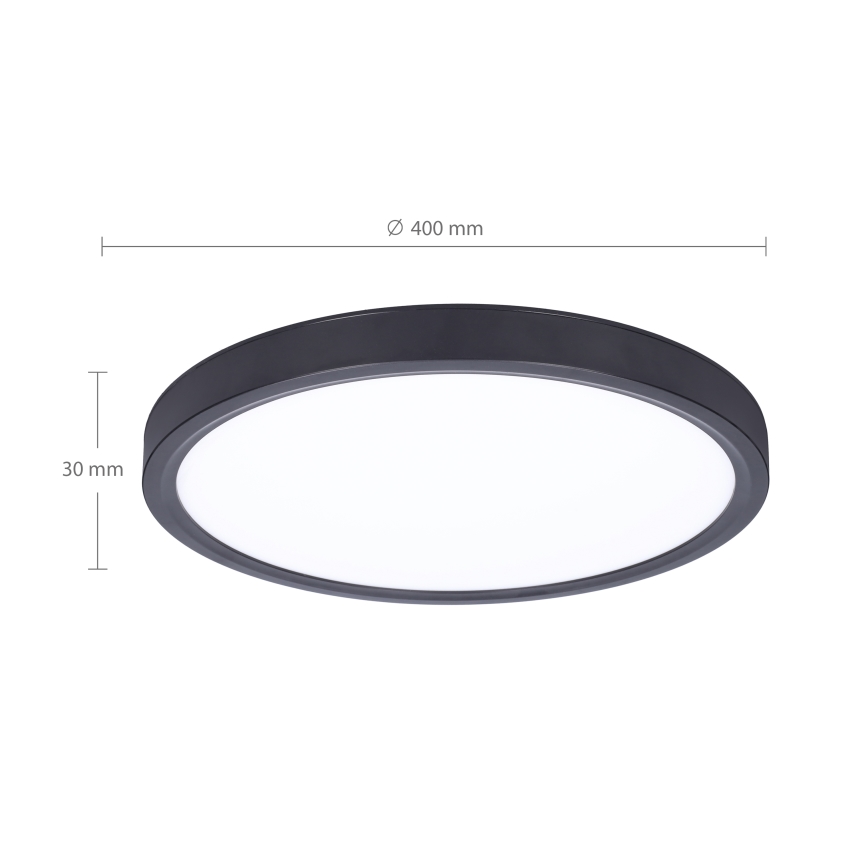 Brilagi - Plafonnier à intensité variable ESTELA LED/48W/230V 3000-6500K ø 40 cm noir + télécommande