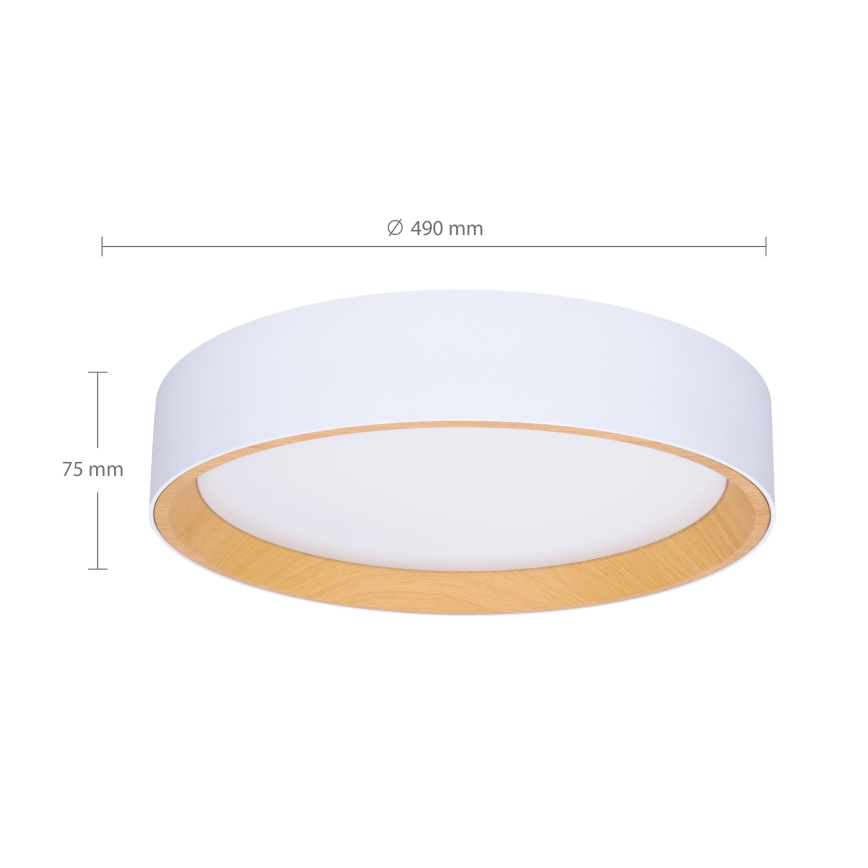 Brilagi - Plafonnier à intensité variable LARIOS LED/60W/230V 3000-6500K ø 49 cm blanc + Télécommande