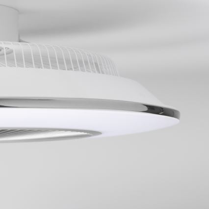 Brilagi - Luminaire à intensité variable LED avec ventilateur AURA LED/38W/230V 3000-6000K argenté + télécommande