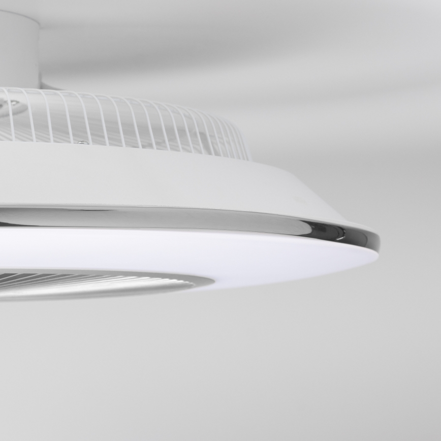 Brilagi - Luminaire à intensité variable LED avec ventilateur AURA LED/38W/230V 3000-6000K argenté + télécommande