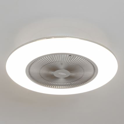 Brilagi - Luminaire à intensité variable LED avec ventilateur AURA LED/38W/230V 3000-6000K argenté + télécommande