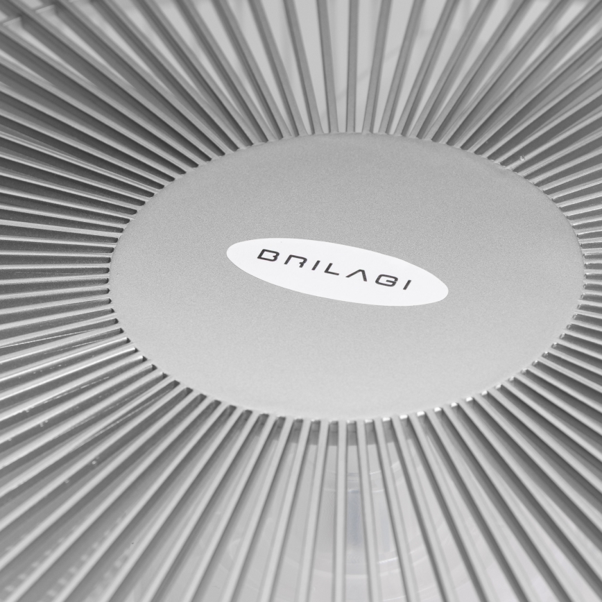 Brilagi - Luminaire à intensité variable LED avec ventilateur AURA LED/38W/230V 3000-6000K argenté + télécommande