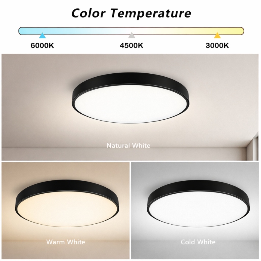 Brilagi - Plafonnier à intensité variable POOL SMART LED/60W/230V 3000-6000K 50 cm + télécommande