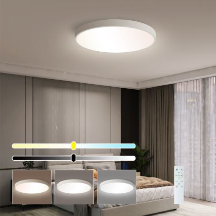 Brilagi - Plafonnier à intensité variable POOL SMART LED/60W/230V 50 cm 3000-6000K Wi-Fi Tuya + télécommande blanc