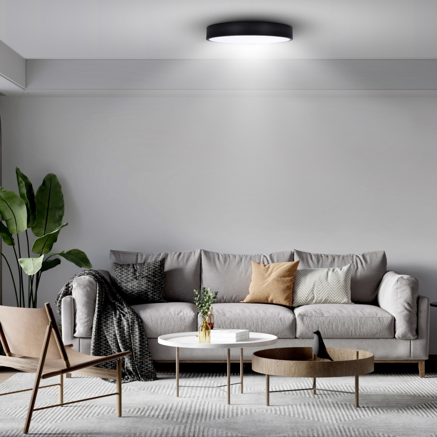 Brilagi - Plafonnier à intensité variable POOL SMART LED/60W/230V 50 cm 3000-6000K Wi-Fi Tuya + télécommande noir
