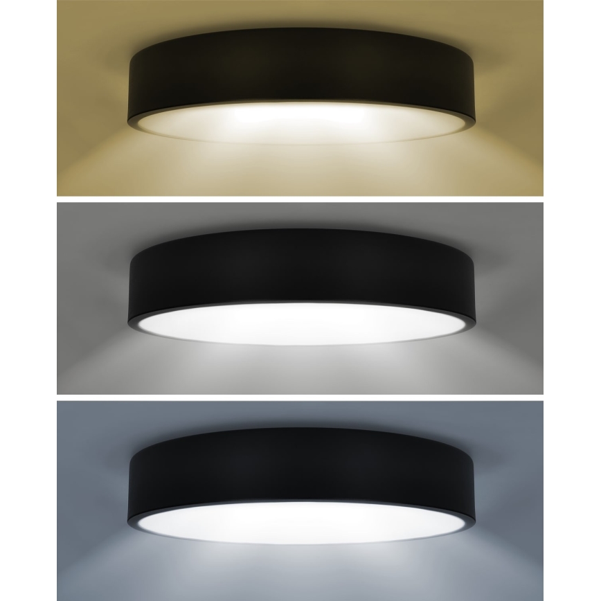 Brilagi - Plafonnier à intensité variable POOL SMART LED/60W/230V 50 cm 3000-6000K Wi-Fi Tuya + télécommande noir