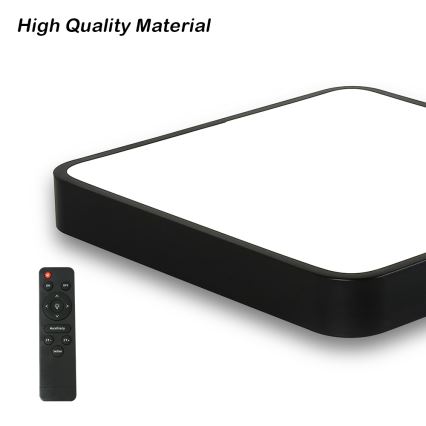 Brilagi - Plafonnier à intensité variable POOL SQUARE LED/48W/230V 3000-6000K 50x50 cm noir + télécommande