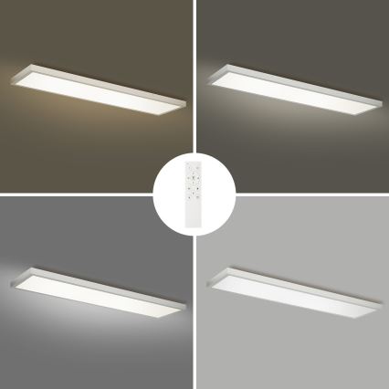 Brilagi - Plafonnier à intensité variable salle de bain FRAME SMART LED/50W/230V 120x30 cm 3000-6000K IP44 argent + Télécommande