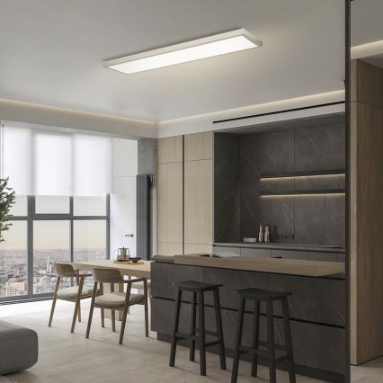 Brilagi - Plafonnier à intensité variable salle de bain FRAME SMART LED/50W/230V 120x30 cm 3000-6000K IP44 argent + Télécommande