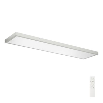 Brilagi - Plafonnier à intensité variable salle de bain FRAME SMART LED/50W/230V 120x30 cm 3000-6000K IP44 argent + Télécommande