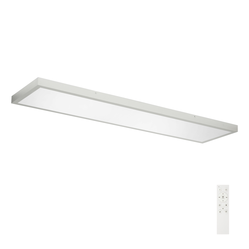 Brilagi - Plafonnier à intensité variable salle de bain FRAME SMART LED/50W/230V 120x30 cm 3000-6000K IP44 argent + Télécommande
