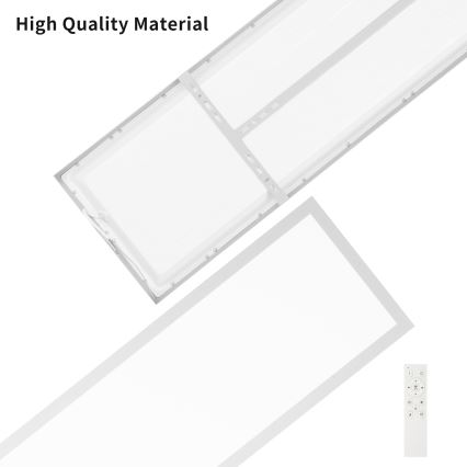 Brilagi - Plafonnier à intensité variable salle de bain FRAME SMART LED/50W/230V 120x30 cm 3000-6000K IP44 argent + Télécommande