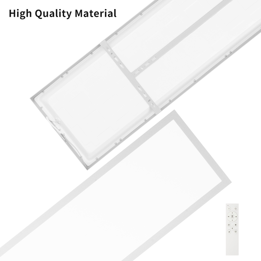 Brilagi - Plafonnier à intensité variable salle de bain FRAME SMART LED/50W/230V 120x30 cm 3000-6000K IP44 argent + Télécommande