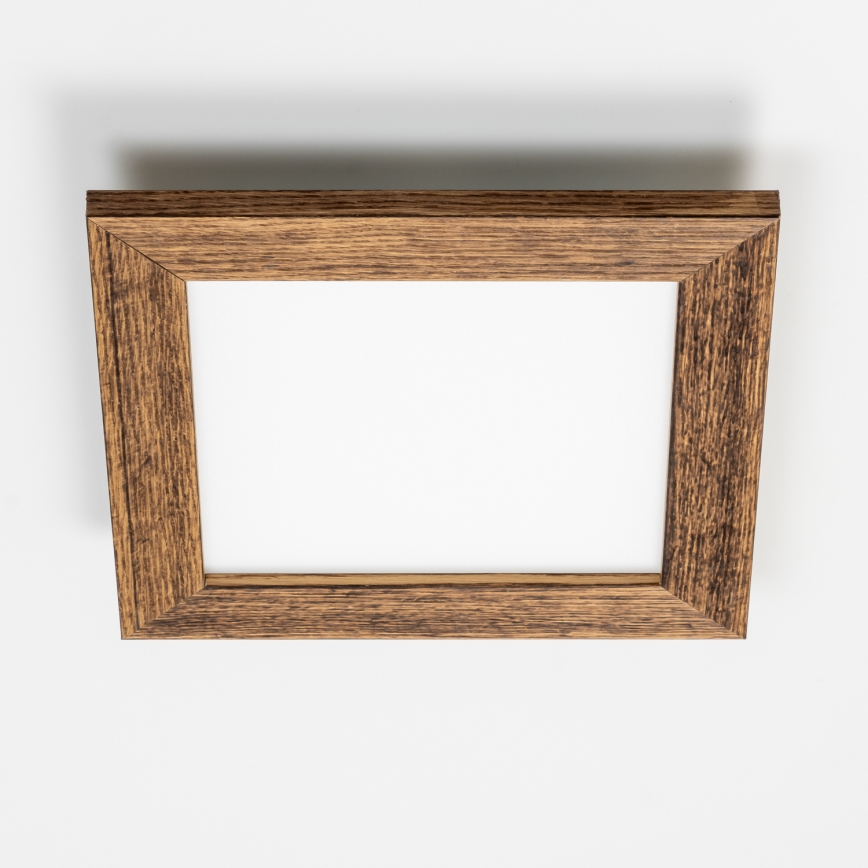 Brilagi - Plafonnier à intensité variable SLIMFRAME WOOD LED/25W/230V 34x34 cm 3000-6000K marron + Télécommande