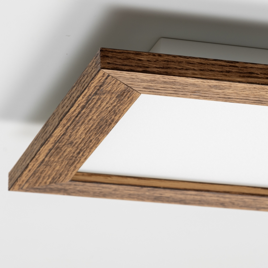 Brilagi - Plafonnier à intensité variable SLIMFRAME WOOD LED/25W/230V 34x34 cm 3000-6000K marron + Télécommande