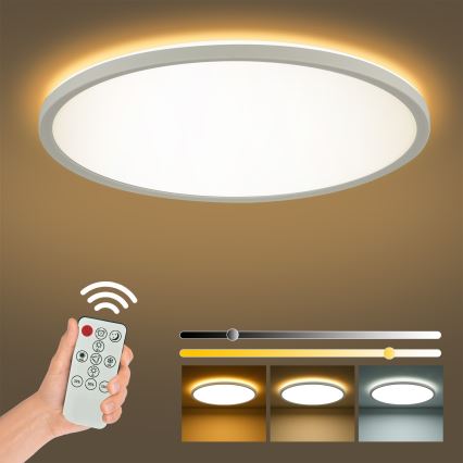 Brilagi - Plafonnier à intensité variable ULTRA SLIM LED/18W/230V 2700-6500K d. 30 cm blanc + Télécommande