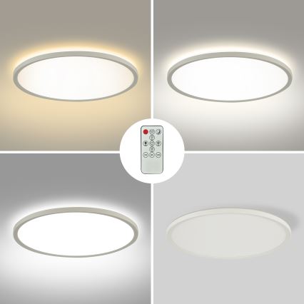 Brilagi - Plafonnier à intensité variable ULTRA SLIM LED/24W/230V 2700-6500K d. 42 cm blanc + Télécommande