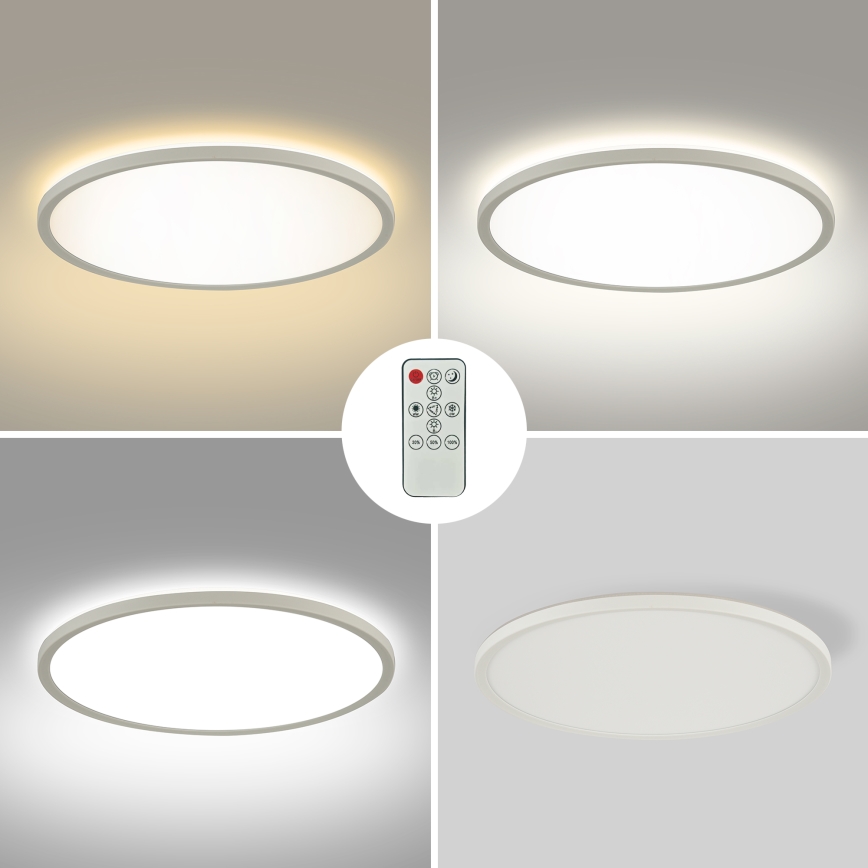Brilagi - Plafonnier à intensité variable ULTRA SLIM LED/24W/230V 2700-6500K d. 42 cm blanc + Télécommande
